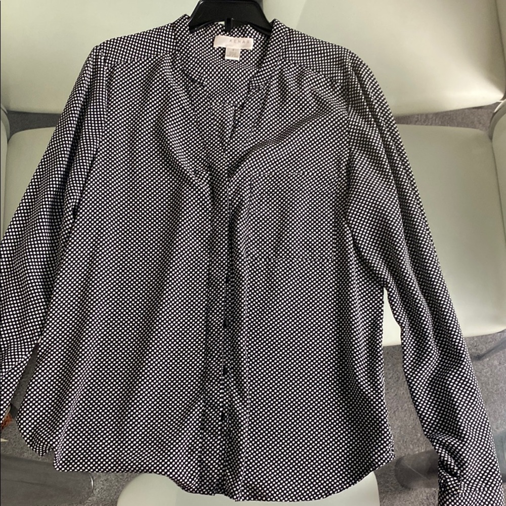 Polka Dot Blouse - Black and White